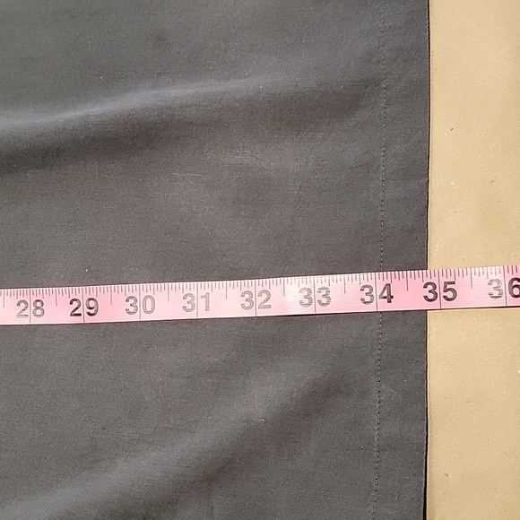 Eileen Fisher Size PM Graphite Gray Front Side Pleat Sleeveless Shift Dress - Picture 9 of 11